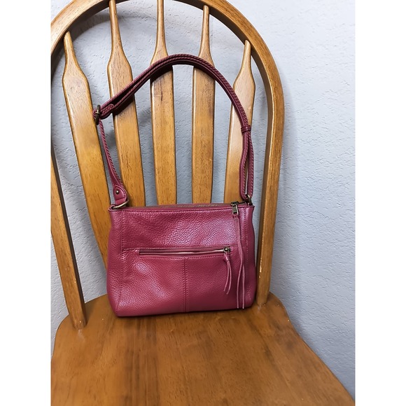 The Sak Womens Red Leather Shoulder Hobo Bag Crossbody Purse Handbag - Picture 9 of 13